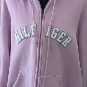 Tommy Hilfiger Light Purple Garment Zipper Sweatshirt